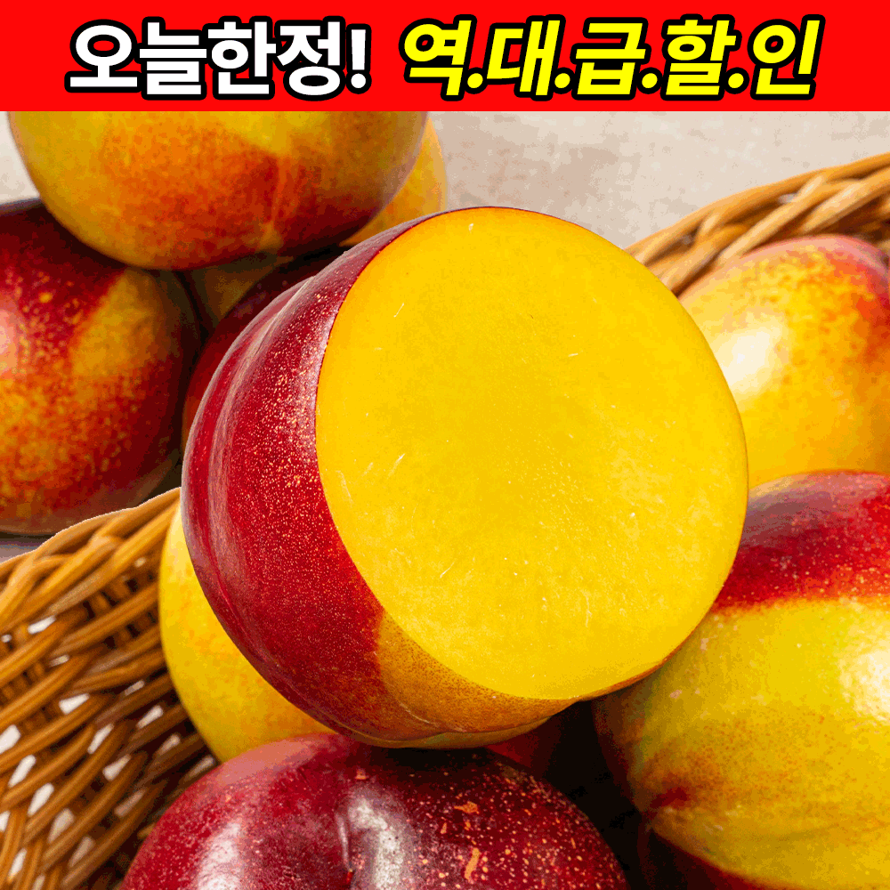 ★단 3일 한정수량!★美친당도★ 속이 노랑노랑 신선2 망고 복숭아 한박스!!